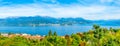 Beautiful autumn landscape of Stresa town, Italy Royalty Free Stock Photo