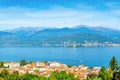 Beautiful autumn landscape of Stresa town, Italy Royalty Free Stock Photo