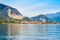 Beautiful autumn landscape of Stresa town, Italy Royalty Free Stock Photo