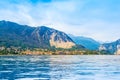 Beautiful autumn landscape of Stresa town, Italy Royalty Free Stock Photo