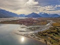 The beautiful autumn lookout of Glenorchy Royalty Free Stock Photo