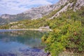 Beautiful autumn Mediterranean landscape. Montenegro, view of Kotor Bay near Risan town