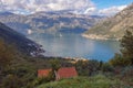 Beautiful autumn Mediterranean landscape. Montenegro. Bay of Kotor Royalty Free Stock Photo