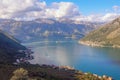 Montenegro. View of coastline of Kotor Bay Royalty Free Stock Photo