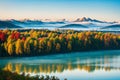 a beautiful autumn morning at the lake side. Royalty Free Stock Photo