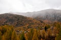 Beautiful autumn landscape in Zermatt area, Swiss Apls