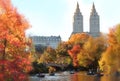 Beautiful autumn park view. Central Park, NY Royalty Free Stock Photo