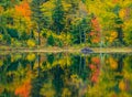 Beautiful autumn reflections in Acadia National Park, Maine, Royalty Free Stock Photo