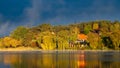 Beautiful autumn river landscape