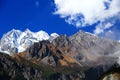 Beautiful autumn scenery in Hailuogou glaciers park Royalty Free Stock Photo