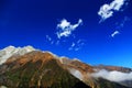 Beautiful autumn scenery in Hailuogou glaciers park Royalty Free Stock Photo