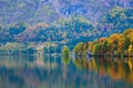 Beautiful autumn scenery at lake Bohinj.