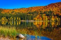 Beautiful autumn scenery with Saint Ana lake and colorful forest Royalty Free Stock Photo