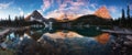 Beautiful autumn and spring view to the Egypt lake in Banff National park in the Rocky mountains in the Alberta, Canada. Royalty Free Stock Photo