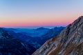 Beautiful autumn sunset in the mountains near Oberstdorf, Allgau, Germany