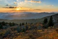 Scenic sunset, Blue Ridge Mountains, North Carolina Royalty Free Stock Photo