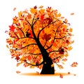 Beautiful autumn tree for your design