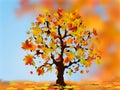 Beautiful autumn tree for your design. Royalty Free Stock Photo