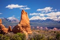 Beautiful autumn view in the Arches National Park, Utah Royalty Free Stock Photo
