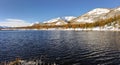 Beautiful autumn view of the lake. Oymyakon. Yakutia.