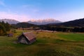 Beautiful autumn view near Wagenbruchsee Geroldsee lake