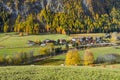 Beautiful Autumn village llandscape under The Alps, Austria