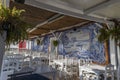 Beautiful azulejo tiled restaurant