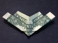 B-2 Stealth Bomber Dollar Origami Money Cash Sculpture Airplane Jet Fighter Royalty Free Stock Photo