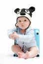 Beautiful baby boy with knitted hat Royalty Free Stock Photo