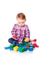Beautiful baby building with cubes Royalty Free Stock Photo