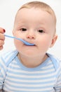 Beautiful baby eating Royalty Free Stock Photo