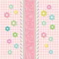 Beautiful baby floral greeting card vector