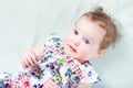 Beautiful baby girl with big blue eyes Royalty Free Stock Photo