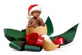 Baby, Christmas present Royalty Free Stock Photo