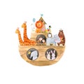 Watercolor baby Noah Ark Royalty Free Stock Photo