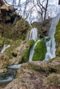 Beautiful Bachkovo waterfalls cascade in Rhodopes Mountain, Bulgaria Royalty Free Stock Photo