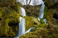 Beautiful Bachkovo waterfalls cascade in Rhodopes Mountain, Bulgaria Royalty Free Stock Photo