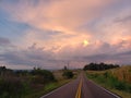 Beautiful back country roads with beautiful sunset