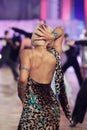 Latin ballroom dancer in the dance movement