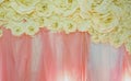 Beautiful backdrop flowers ready for wedding ceremony Royalty Free Stock Photo