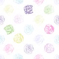 Beautiful background with abstract colored roses Royalty Free Stock Photo