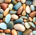 Beautiful background of beach stones with varied colors Royalty Free Stock Photo