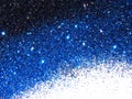 Beautiful background of blue and black glitter sparkle on white