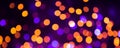 Multicolored Holiday Background with bright bokeh lights Royalty Free Stock Photo