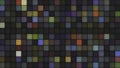 Beautiful background of colorful flashing squares. Motion. Stylish mosaic background of flashing multicolored squares