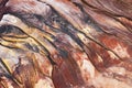 Peculiar Natural Rock Layers in Petra, Jordan Royalty Free Stock Photo