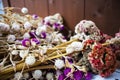 A beautiful background dry cockscomb and Globe amaranth