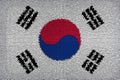 Beautiful background of the flag of Korea close up