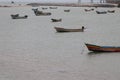 Beautiful background lot of Boats in the Pondicherry Beach