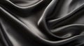 Beautiful background luxury cloth with drapery and wavy folds of black silk satin material texture. Abstract monochrome Royalty Free Stock Photo
